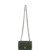 Chanel Mini Classic Rectangular Flap Bag Dark Green Caviar Silver Hardware - Thumbnail View 7