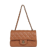 Pre-owned Chanel Mini Classic Rectangular Flap Bag Caramel Lambskin Light Gold Hardware - Thumbnail View 7