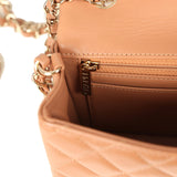 Pre-owned Chanel Mini Classic Rectangular Flap Bag Caramel Lambskin Light Gold Hardware - Thumbnail View 9