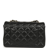 Chanel Mini Classic Rectangular Flap Bag Black Lambskin Light Gold Hardware - Thumbnail View 4