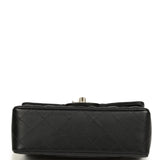 Chanel Mini Classic Rectangular Flap Bag Black Lambskin Light Gold Hardware - Thumbnail View 6