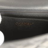 Chanel Mini Classic Rectangular Flap Bag Black Lambskin Light Gold Hardware - Thumbnail View 9