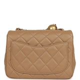 Chanel Mini Pearl Crush Square Flap Bag Beige Lambskin Brushed Gold Hardware - Thumbnail View 4