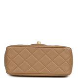 Chanel Mini Pearl Crush Square Flap Bag Beige Lambskin Brushed Gold Hardware - Thumbnail View 6