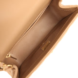 Chanel Mini Pearl Crush Square Flap Bag Beige Lambskin Brushed Gold Hardware - Thumbnail View 9