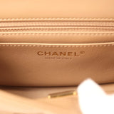 Chanel Mini Pearl Crush Square Flap Bag Beige Lambskin Brushed Gold Hardware - Thumbnail View 11