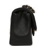 Chanel Mini Classic Rectangular Flap Bag Black Lambskin Light Gold Hardware
