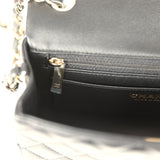Chanel Mini Classic Rectangular Flap Bag Black Lambskin Light Gold Hardware