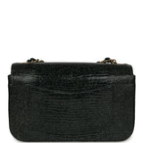 Pre-owned Chanel Mini Rectangular Flap Bag Green Shiny Lizard Brushed Gold Hardware - Thumbnail View 4