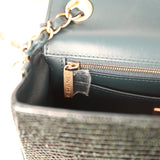 Pre-owned Chanel Mini Rectangular Flap Bag Green Shiny Lizard Brushed Gold Hardware - Thumbnail View 10
