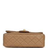 Chanel Mini Pearl Crush Rectangular Flap Bag Dark Beige Lambskin Brushed Gold Hardware - Thumbnail View 6