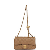 Chanel Mini Pearl Crush Rectangular Flap Bag Dark Beige Lambskin Brushed Gold Hardware - Thumbnail View 7