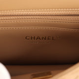 Chanel Mini Pearl Crush Rectangular Flap Bag Dark Beige Lambskin Brushed Gold Hardware - Thumbnail View 10