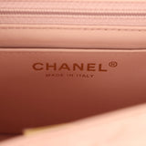 Chanel Mini Classic Square Flap Bag Pink Lambskin Light Gold Hardware - Thumbnail View 9