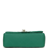 Chanel Mini Classic Rectangular Flap Bag Green Lambskin Light Gold Hardware - Thumbnail View 6