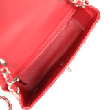 Chanel Mini Classic Rectangular Flap Bag Dark Red Patent Ruthenium Hardware - Thumbnail View 8