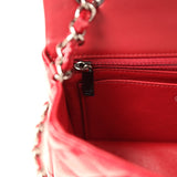 Chanel Mini Classic Rectangular Flap Bag Dark Red Patent Ruthenium Hardware - Thumbnail View 10