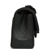 Chanel Mini Classic Rectangular Flap Bag So Black Iridescent Lambskin Black Hardware - Thumbnail View 3