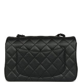 Chanel Mini Classic Rectangular Flap Bag So Black Iridescent Lambskin Black Hardware - Thumbnail View 4