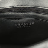 Chanel Mini Classic Rectangular Flap Bag So Black Iridescent Lambskin Black Hardware - Thumbnail View 9