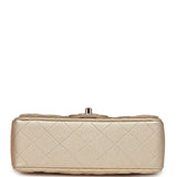 Chanel Mini Classic Rectangular Flap Bag Gold Grained Lambskin Caviar Light Gold Hardware - Thumbnail View 6