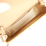 Chanel Mini Classic Rectangular Flap Bag Gold Grained Lambskin Caviar Light Gold Hardware - Thumbnail View 8