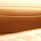 Chanel Mini Classic Rectangular Flap Bag Gold Grained Lambskin Caviar Light Gold Hardware - Thumbnail View 9