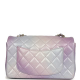 Pre-owned Chanel Mini Rectangular Flap Bag Purple Ombre Lambskin Light Gold Hardware - Thumbnail View 4