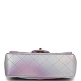 Pre-owned Chanel Mini Rectangular Flap Bag Purple Ombre Lambskin Light Gold Hardware - Thumbnail View 6