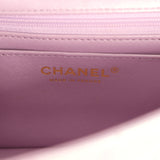 Pre-owned Chanel Mini Rectangular Flap Bag Purple Ombre Lambskin Light Gold Hardware - Thumbnail View 9