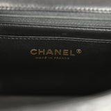 Chanel Mini Classic Rectangular Top Handle Flap Bag Black Lambskin Light Gold Hardware - Thumbnail View 10