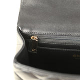 Chanel Mini Classic Rectangular Top Handle Flap Bag Black Lambskin Light Gold Hardware - Thumbnail View 11