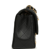 Chanel Mini Classic "Space Charms" Rectangular Flap Bag Black Lambskin Gold Hardware - Thumbnail View 3