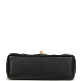 Chanel Mini Classic "Space Charms" Rectangular Flap Bag Black Lambskin Gold Hardware - Thumbnail View 6