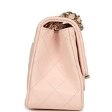 Chanel Mini Classic Square Flap Bag Pink Lambskin Gold Hardware - Thumbnail View 3