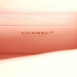 Chanel Mini Classic Square Flap Bag Pink Lambskin Gold Hardware - Thumbnail View 9