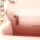 Chanel Mini Classic Square Flap Bag Pink Lambskin Gold Hardware - Thumbnail View 10