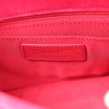 Chanel Mini Pearl Crush Square Flap Bag Fuchsia Velvet Light Gold Hardware - Thumbnail View 11