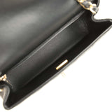 Chanel Mini Classic Rectangular Flap Bag Black Lambskin Light Gold Hardware - Thumbnail View 8