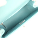 Chanel Mini Classic Square Flap Bag Light Blue Lambskin Silver Hardware - Thumbnail View 8