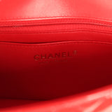 Pre-owned Chanel Mini Classic Rectangular Flap Bag Red Patent Light Gold Hardware - Thumbnail View 9