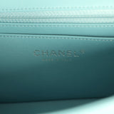 Chanel Mini Rectangular Flap Bag Light Blue Lambskin Light Gold Hardware - Thumbnail View 9