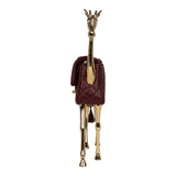 Chanel Mini Classic Métiers D’Art "Giraffe" Rectangular Flap Bag Dark Burgundy Lambskin Gold Hardware - Thumbnail View 3
