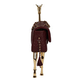 Chanel Mini Classic Métiers D’Art "Giraffe" Rectangular Flap Bag Dark Burgundy Lambskin Gold Hardware - Thumbnail View 6
