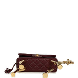 Chanel Mini Classic Métiers D’Art "Giraffe" Rectangular Flap Bag Dark Burgundy Lambskin Gold Hardware - Thumbnail View 11