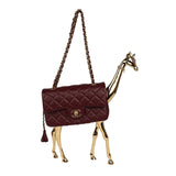 Chanel Mini Classic Métiers D’Art "Giraffe" Rectangular Flap Bag Dark Burgundy Lambskin Gold Hardware - Thumbnail View 12