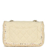 Chanel Mini Rectangular Flap Bag Cream Multicolor Tweed Light Gold Hardware - Thumbnail View 4