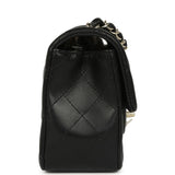 Pre-owned Chanel Mini Classic Rectangular Flap Bag Black Lambskin Light Gold Hardware - Thumbnail View 3