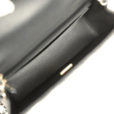 Pre-owned Chanel Mini Classic Rectangular Flap Bag Black Lambskin Light Gold Hardware - Thumbnail View 8