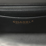 Pre-owned Chanel Mini Classic Rectangular Flap Bag Black Lambskin Light Gold Hardware - Thumbnail View 9